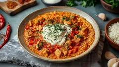 Poulet mit Peperoni und Reis: schnelles One-pan-Feierabendgericht in 30 Minuten